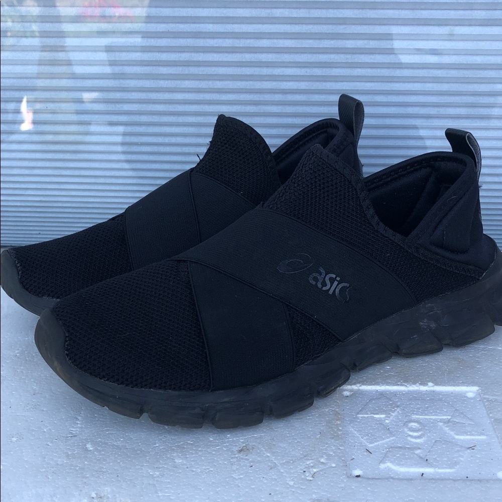 ASICS QUANTUM LYTE SLIP-ON SPORTSTYLE SHOES 1203A136-001 BLACK MENS SIZE 8